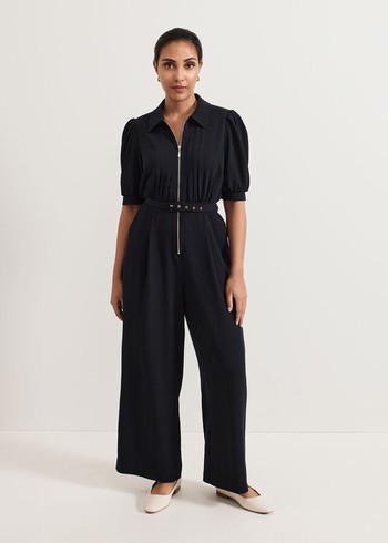 Phase Eight Petite Candice Jumpsuit Navy Australia | LB1652370